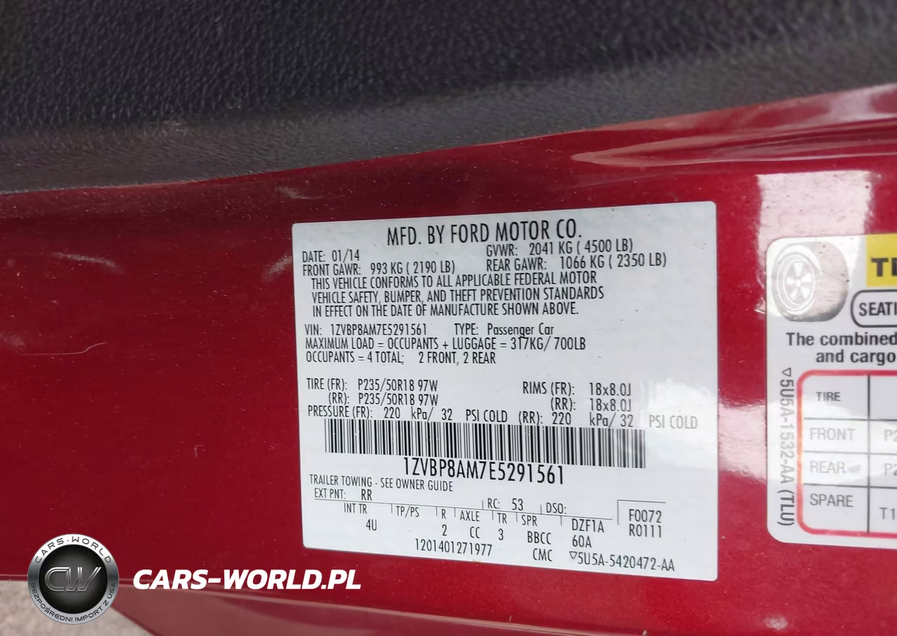2014 Ford Mustang VIN:1ZVBP8AM7E5291561 - 9