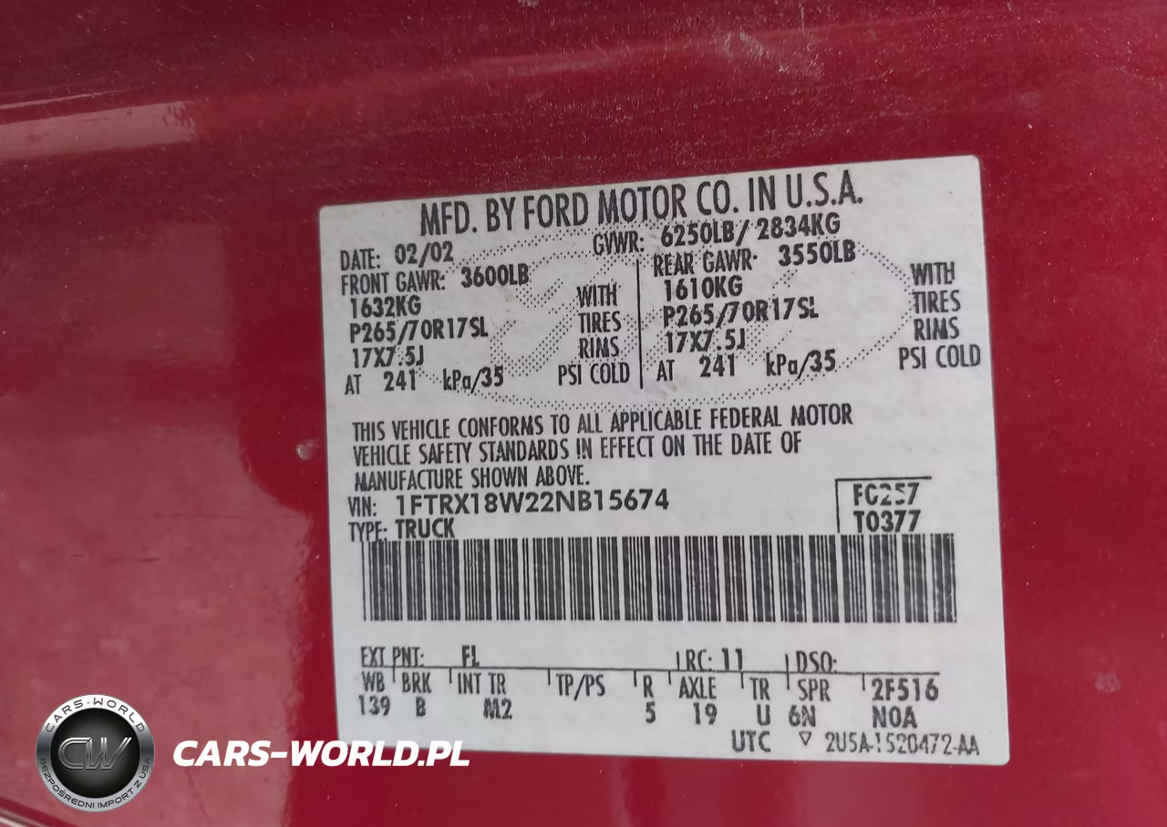 2002 Ford F-150 Lariat-Xl-Xlt VIN:1FTRX18W22NB15674 - 9