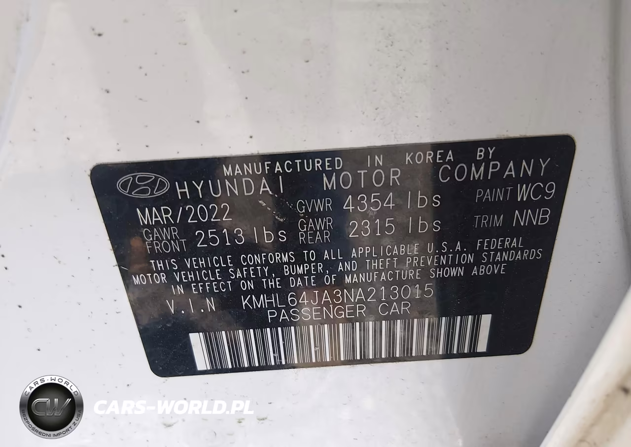 2022 Hyundai Sonata Sel VIN:KMHL64JA3NA213015 - 9
