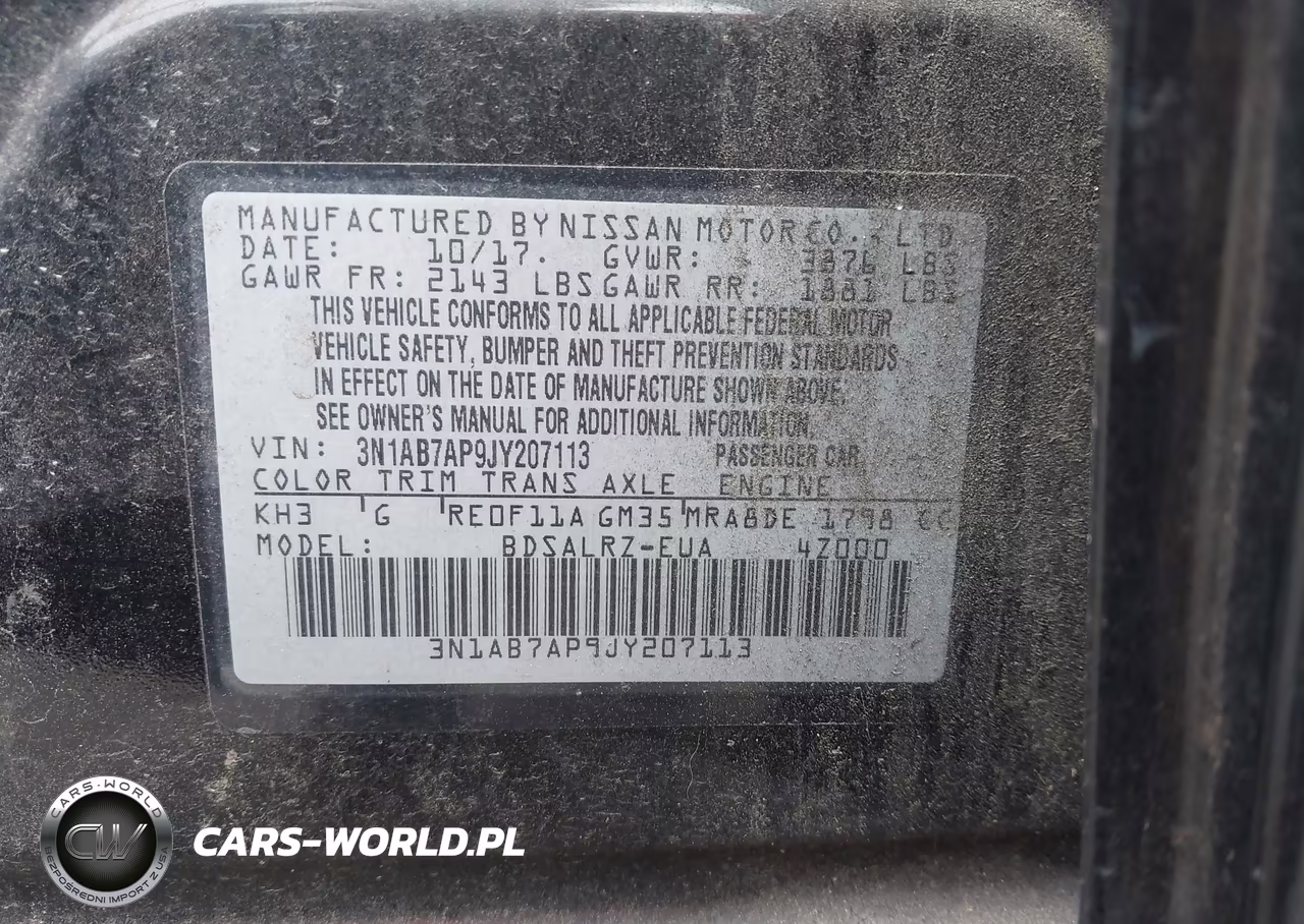 2018 Nissan Sentra Sr VIN:3N1AB7AP9JY207113 - 9