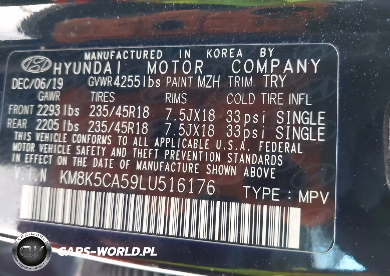 2020 Hyundai Kona Ultimate VIN:KM8K5CA59LU516176 - 9
