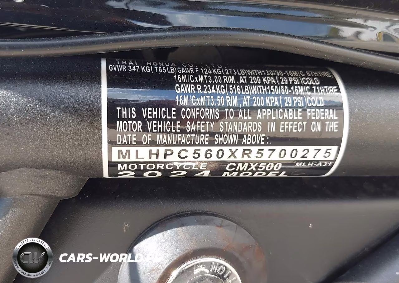 2024 Honda Cmx500 VIN:MLHPC560XR5700275 - 10