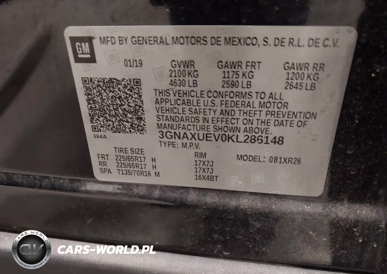 2019 Chevrolet Equinox Lt VIN:3GNAXUEV0KL286148 - 9