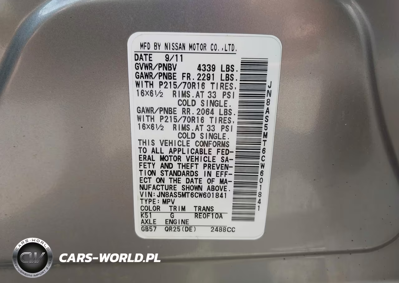 2012 Nissan Rogue S VIN:JN8AS5MT6CW601841 - 9