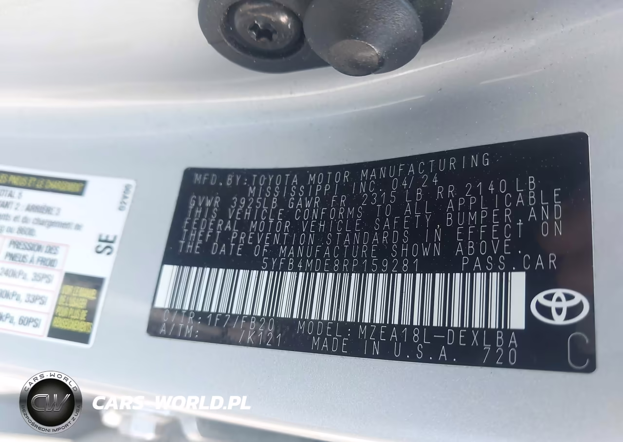 2024 Toyota Corolla Le VIN:5YFB4MDE8RP159281 - 9