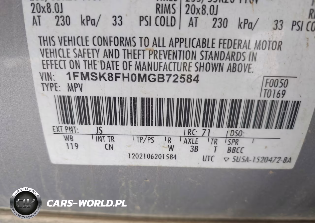 2021 Ford Explorer Limited VIN:1FMSK8FH0MGB72584 - 9