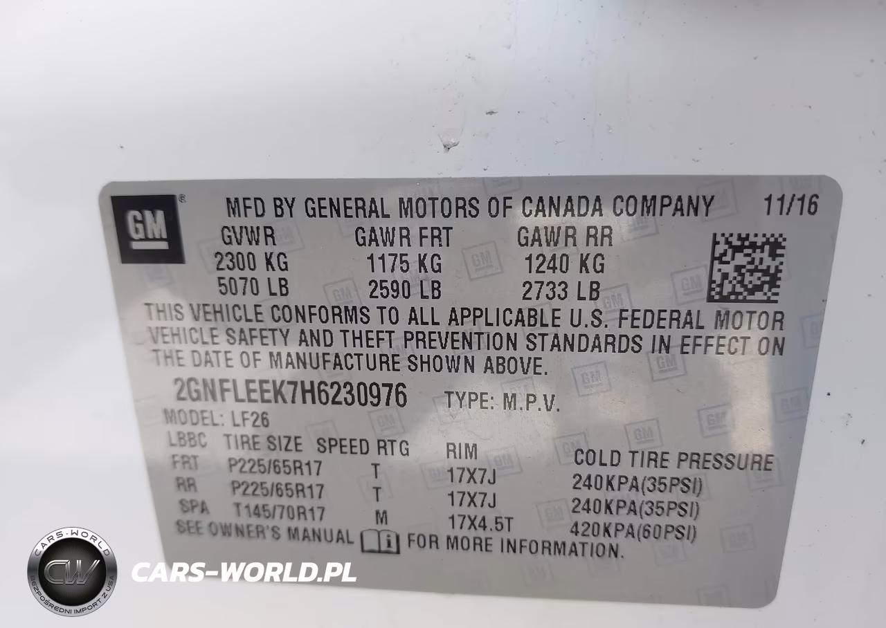 2017 Chevrolet Equinox Ls VIN:2GNFLEEK7H6230976 - 9