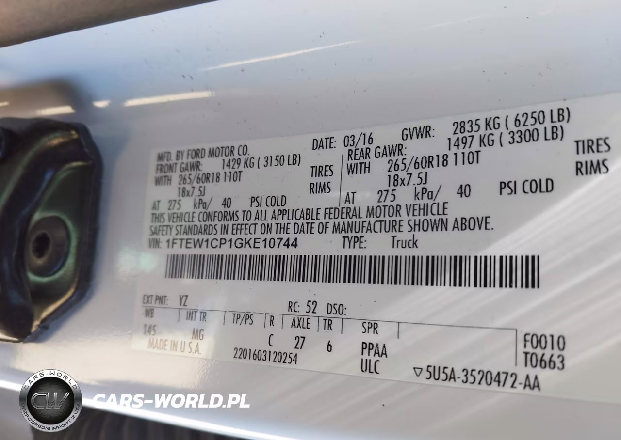 2016 Ford F-150 Xlt VIN:1FTEW1CP1GKE10744 - 9