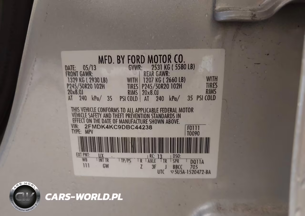 2013 Ford Edge Limited VIN:2FMDK4KC9DBC44238 - 9