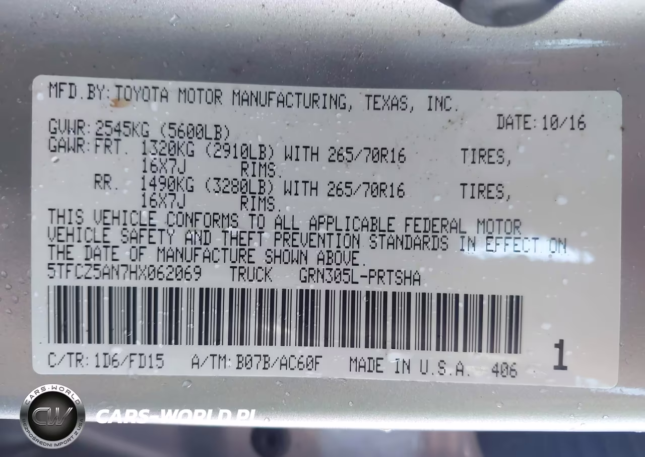 2017 Toyota Tacoma Trd Off Road VIN:5TFCZ5AN7HX062069 - 9