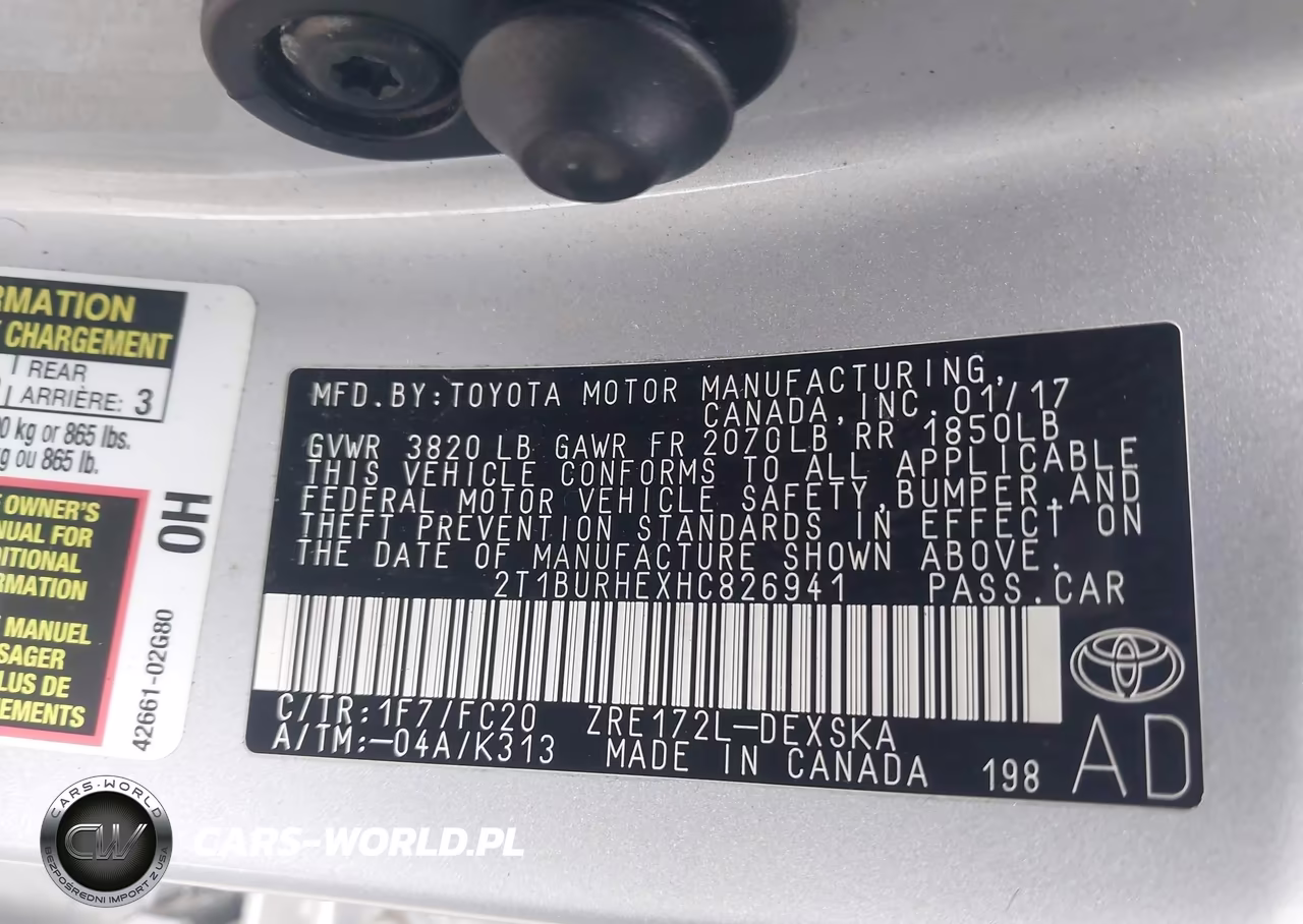 2017 Toyota Corolla Se VIN:2T1BURHEXHC826941 - 9