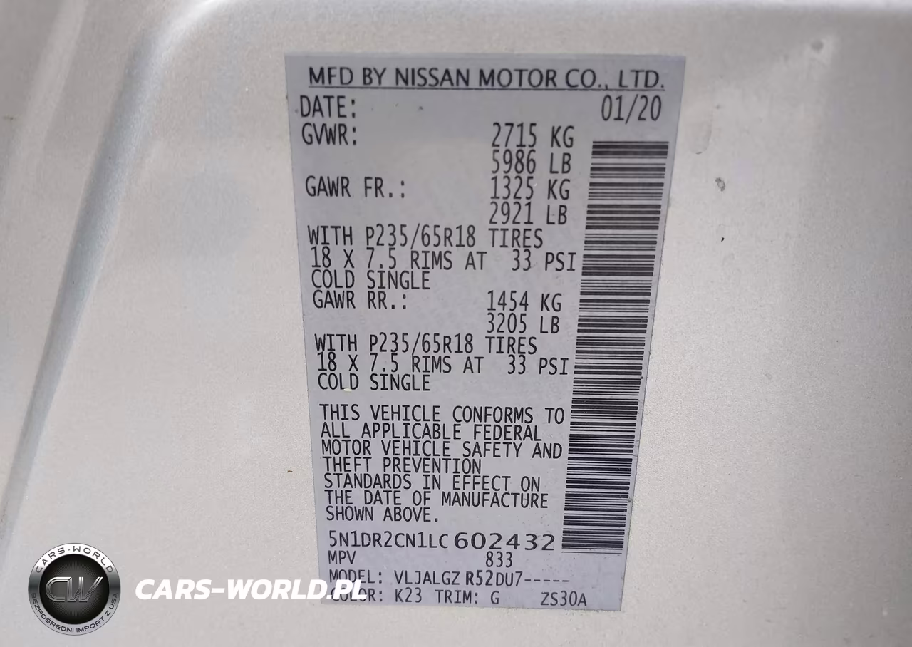 2020 Nissan Pathfinder Sl 2Wd VIN:5N1DR2CN1LC602432 - 9