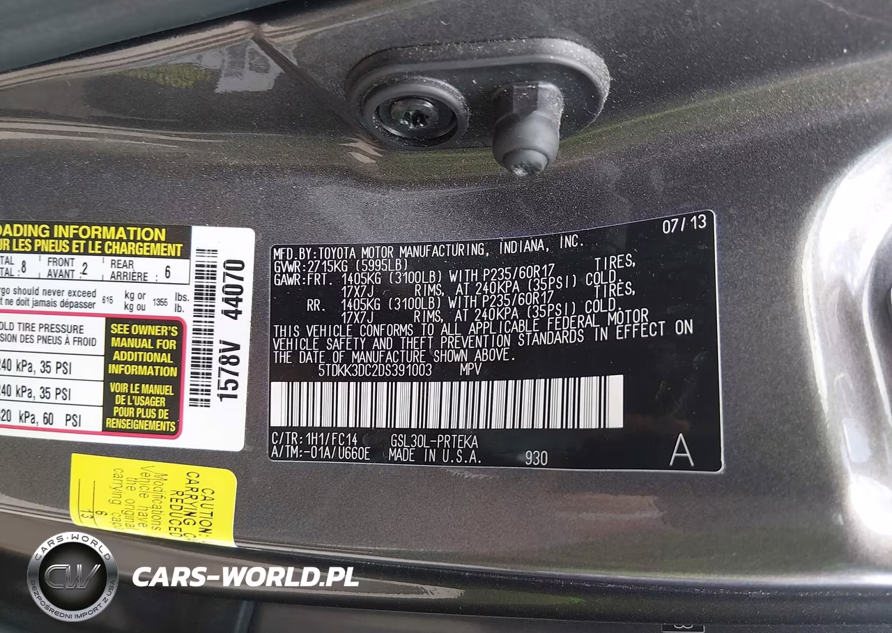 2013 Toyota Sienna Le V6 8 Passenger VIN:5TDKK3DC2DS391003 - 9