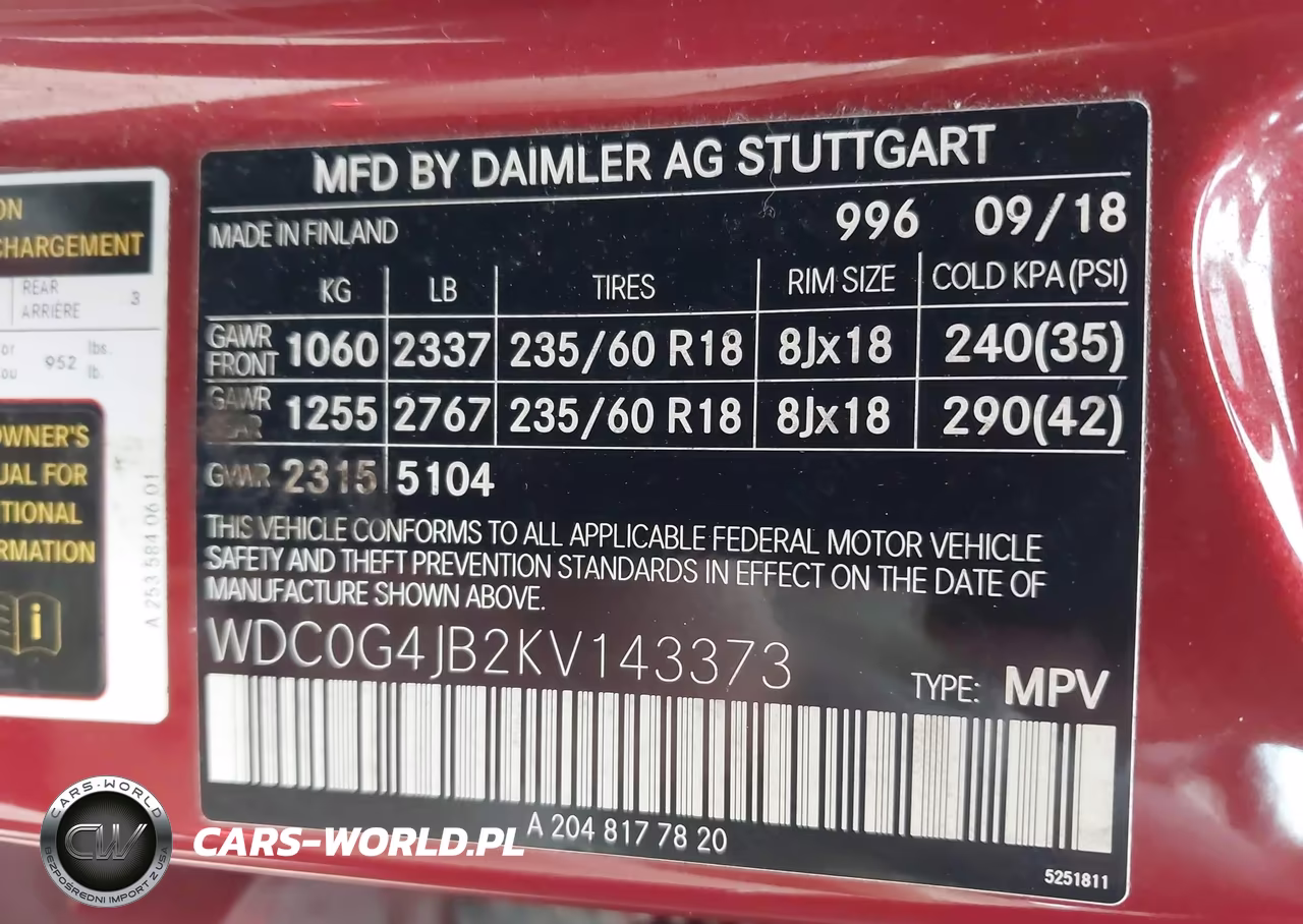 2019 Mercedes-Benz Glc 300 VIN:WDC0G4JB2KV143373 - 9