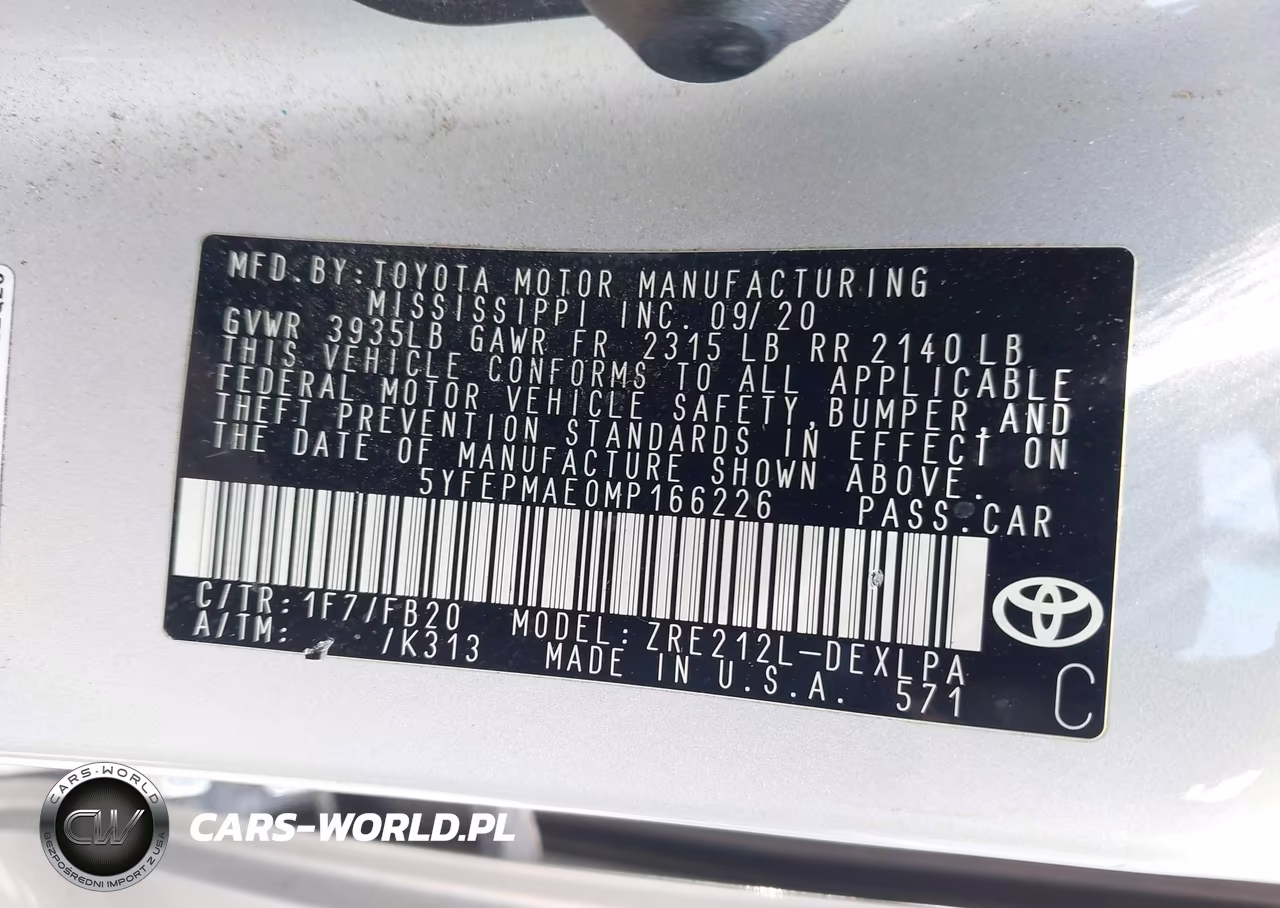 2021 Toyota Corolla Le VIN:5YFEPMAE0MP166226 - 9