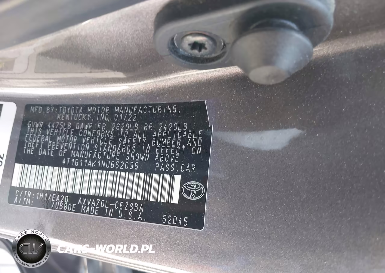 2022 Toyota Camry Se VIN:4T1G11AK1NU662036 - 9