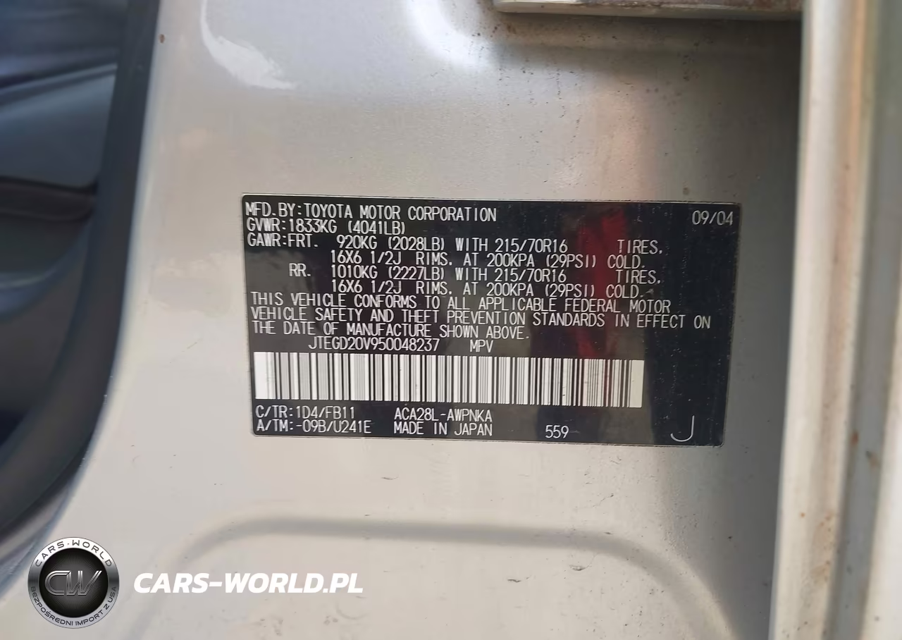 2005 Toyota Rav4 VIN:JTEGD20V950048237 - 9