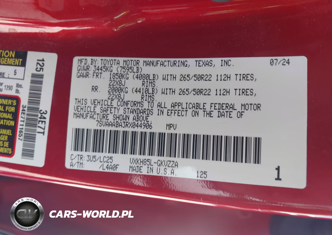 2024 Toyota Sequoia Capstone VIN:7SVAAABA3RX044906 - 9