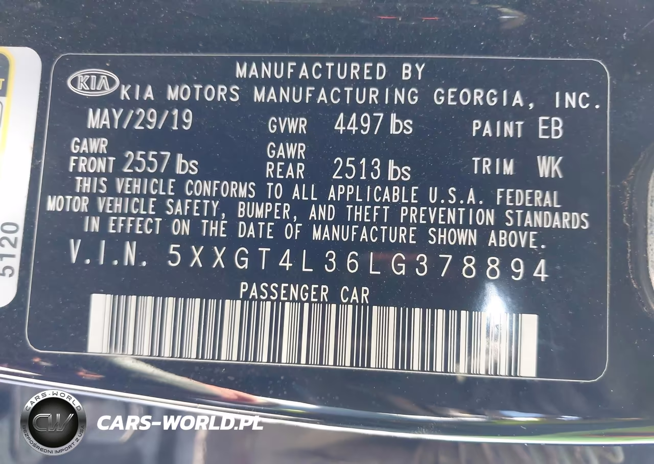 2020 Kia Optima Lx VIN:5XXGT4L36LG378894 - 9