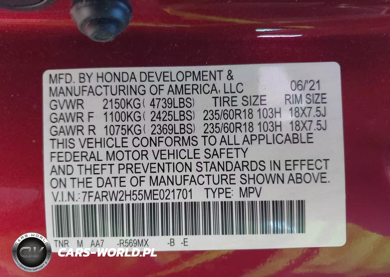 2021 Honda Cr-V Awd Ex VIN:7FARW2H55ME021701 - 9