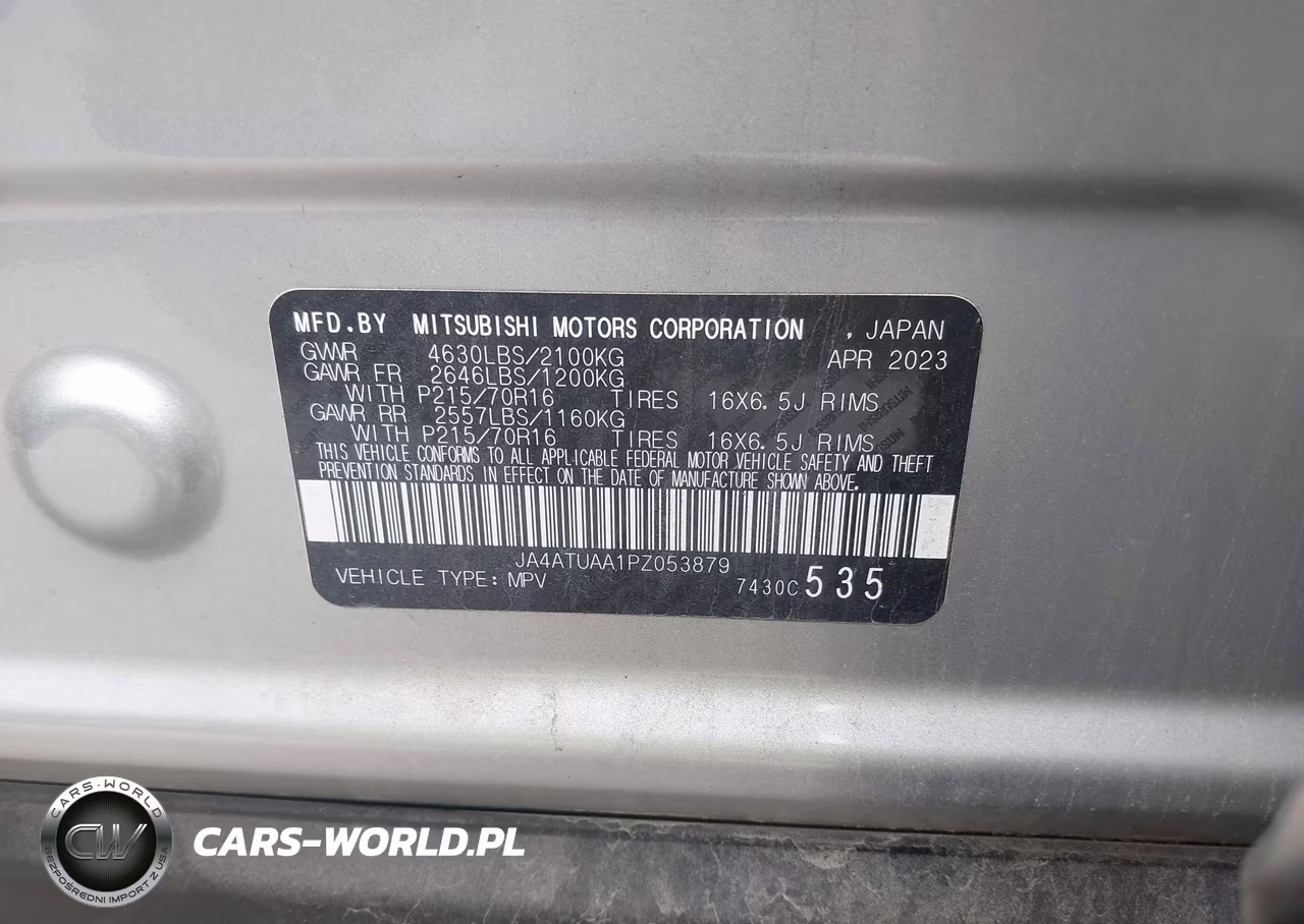 2023 Mitsubishi Eclipse Cross Es S-Awc VIN:JA4ATUAA1PZ053879 - 9
