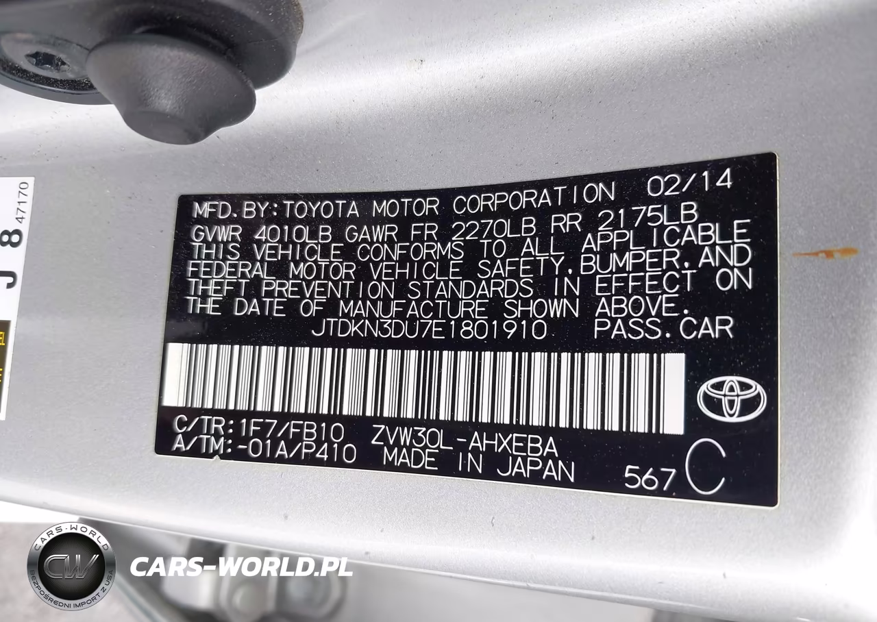 2014 Toyota Prius Three VIN:JTDKN3DU7E1801910 - 9