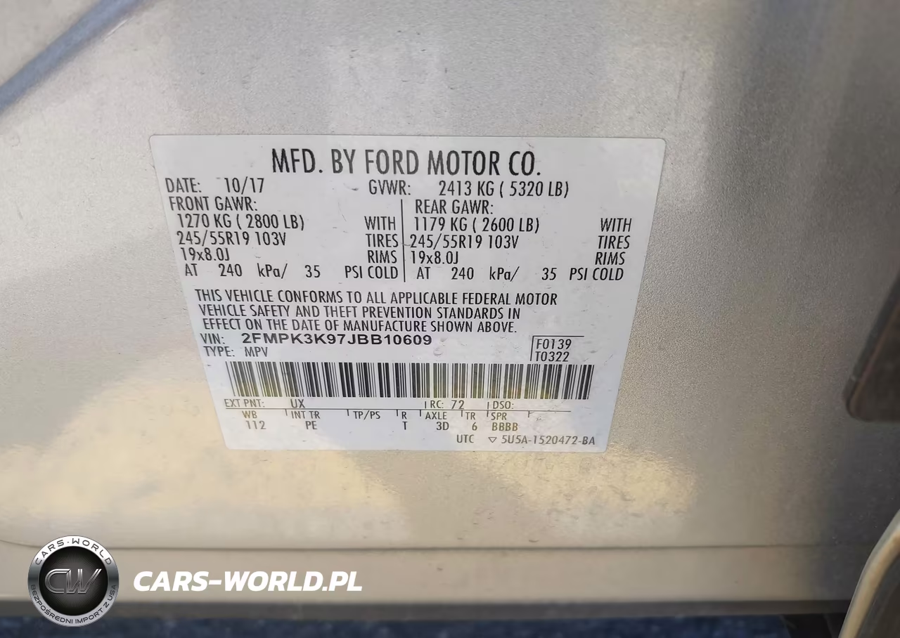 2018 Ford Edge Titanium VIN:2FMPK3K97JBB10609 - 9