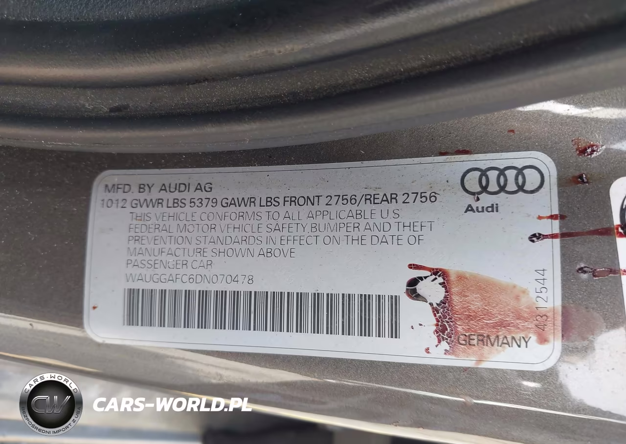 2013 Audi A6 3.0T Premium VIN:WAUGGAFC6DN070478 - 9