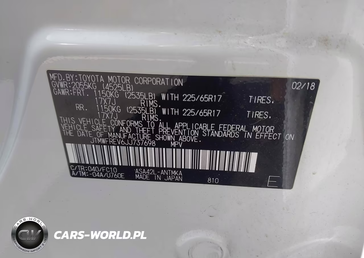 2018 Toyota Rav4 Xle VIN:JTMWFREV6JJ737698 - 9