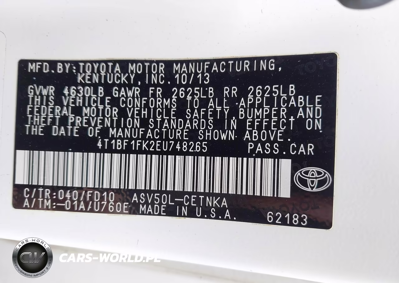 2014 Toyota Camry Le VIN:4T1BF1FK2EU748265 - 9