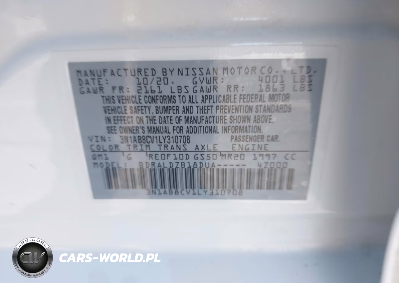 2020 Nissan Sentra Sv Xtronic Cvt VIN:3N1AB8CV1LY310708 - 9