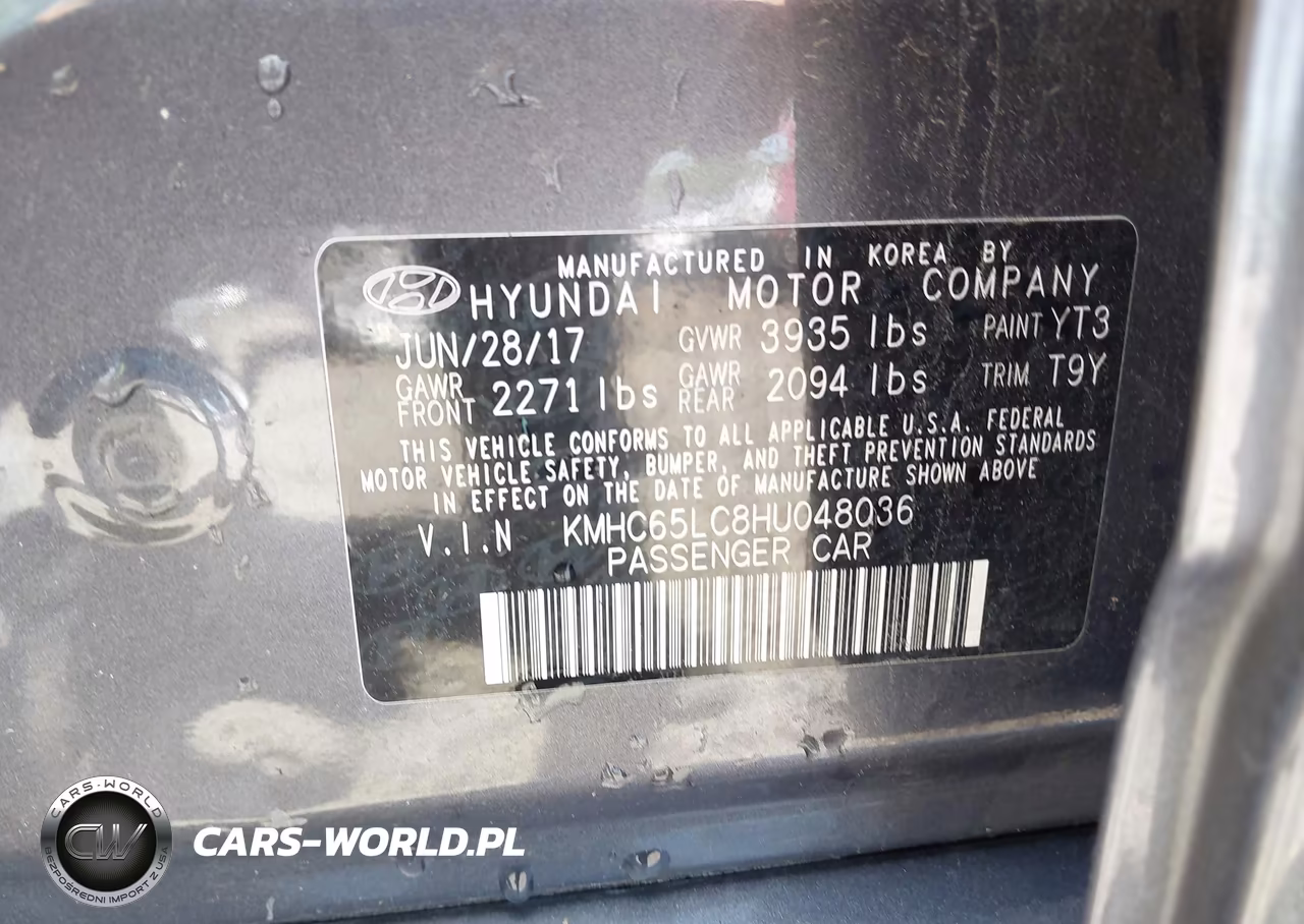 2017 Hyundai Ioniq Hybrid Blue VIN:KMHC65LC8HU048036 - 9