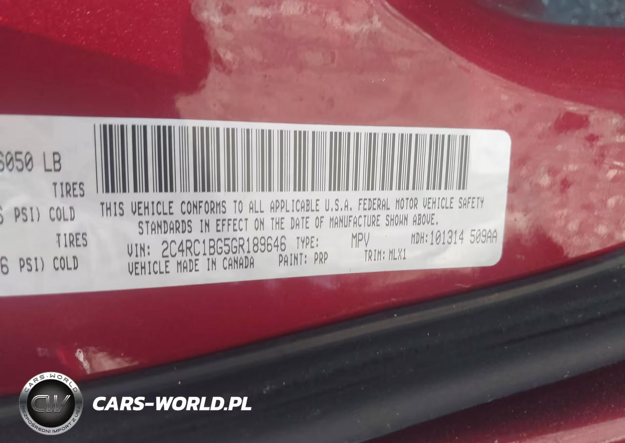 2016 Chrysler Town & Country Touring VIN:2C4RC1BG5GR189646 - 9