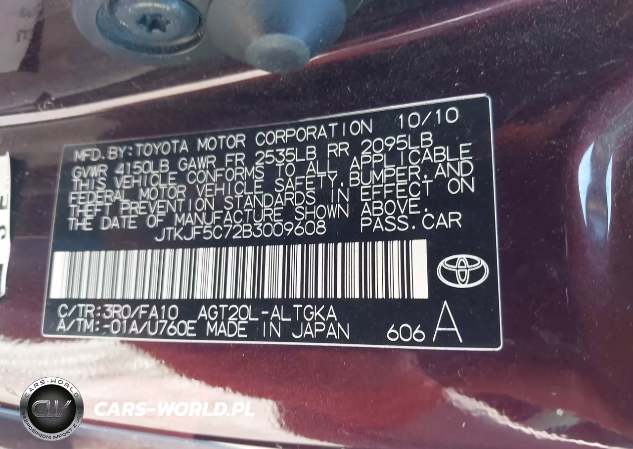 2011 Scion Tc VIN:JTKJF5C72B3009608 - 9