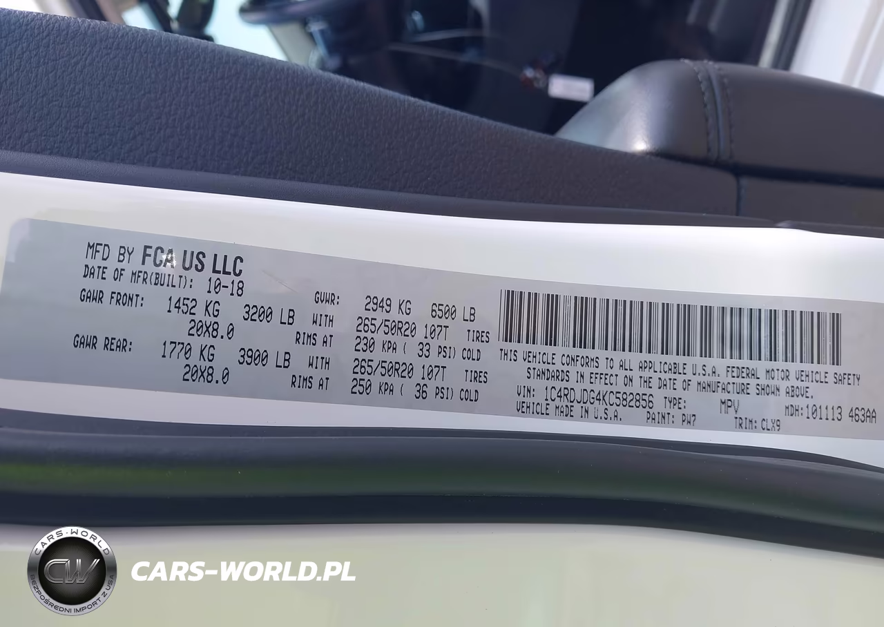 2019 Dodge Durango Gt Plus Awd VIN:1C4RDJDG4KC582856 - 9