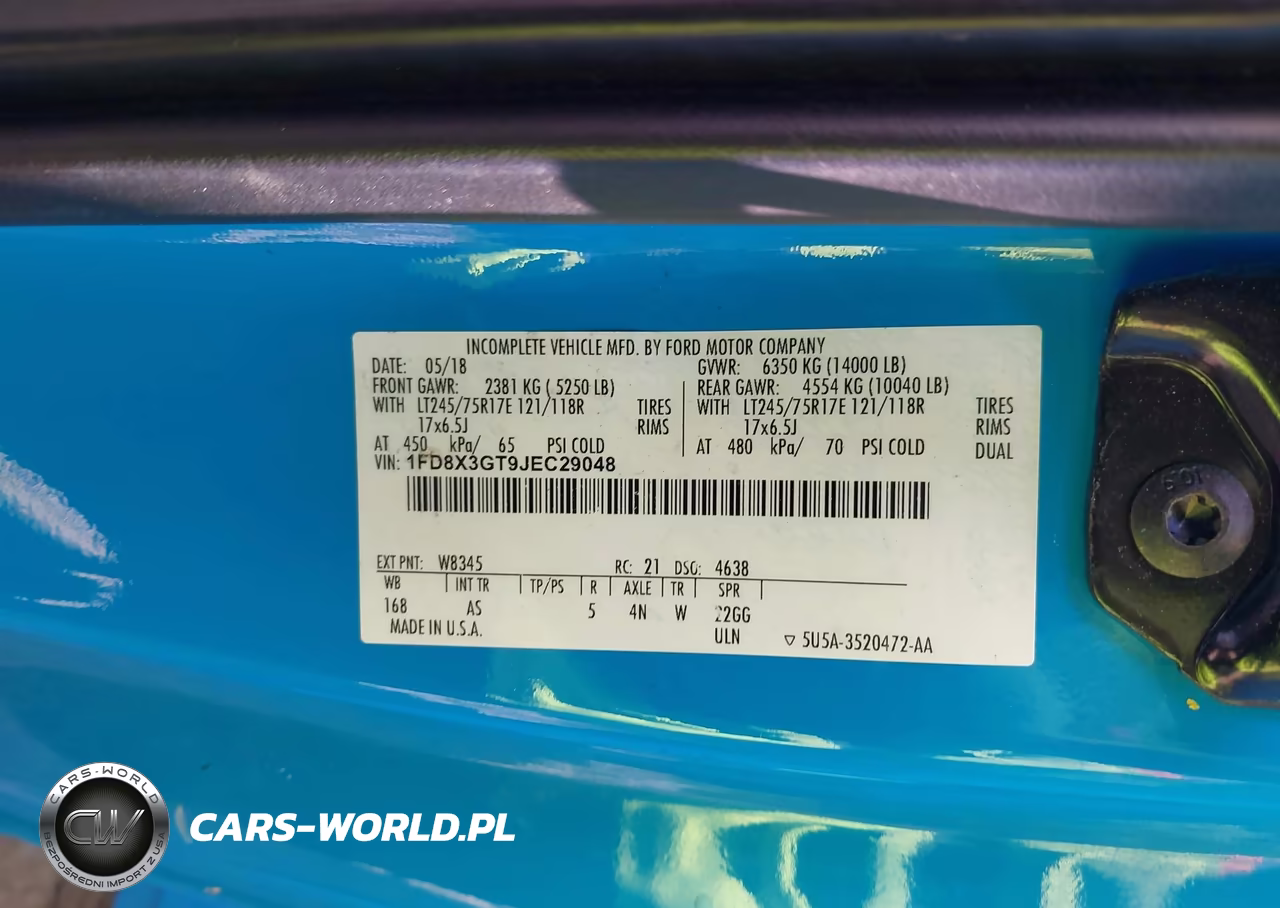 2018 Ford F-350 Chassis Xl VIN:1FD8X3GT9JEC29048 - 9