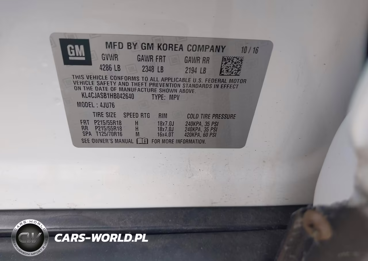 2017 Buick Encore Preferred VIN:KL4CJASB1HB042640 - 9