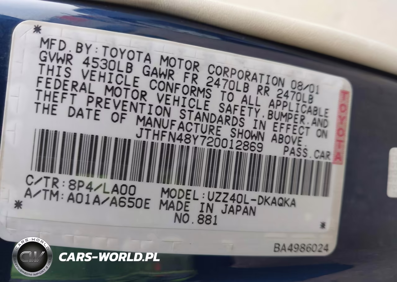 2002 Lexus Sc 430 VIN:JTHFN48Y720012869 - 9