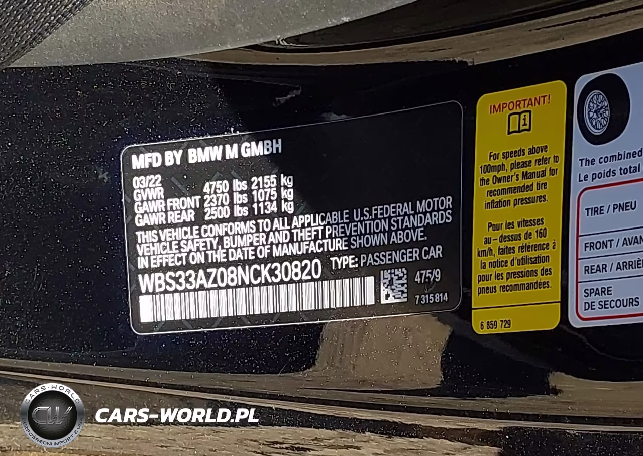 2022 BMW M4 Competition VIN:WBS33AZ08NCK30820 - 9