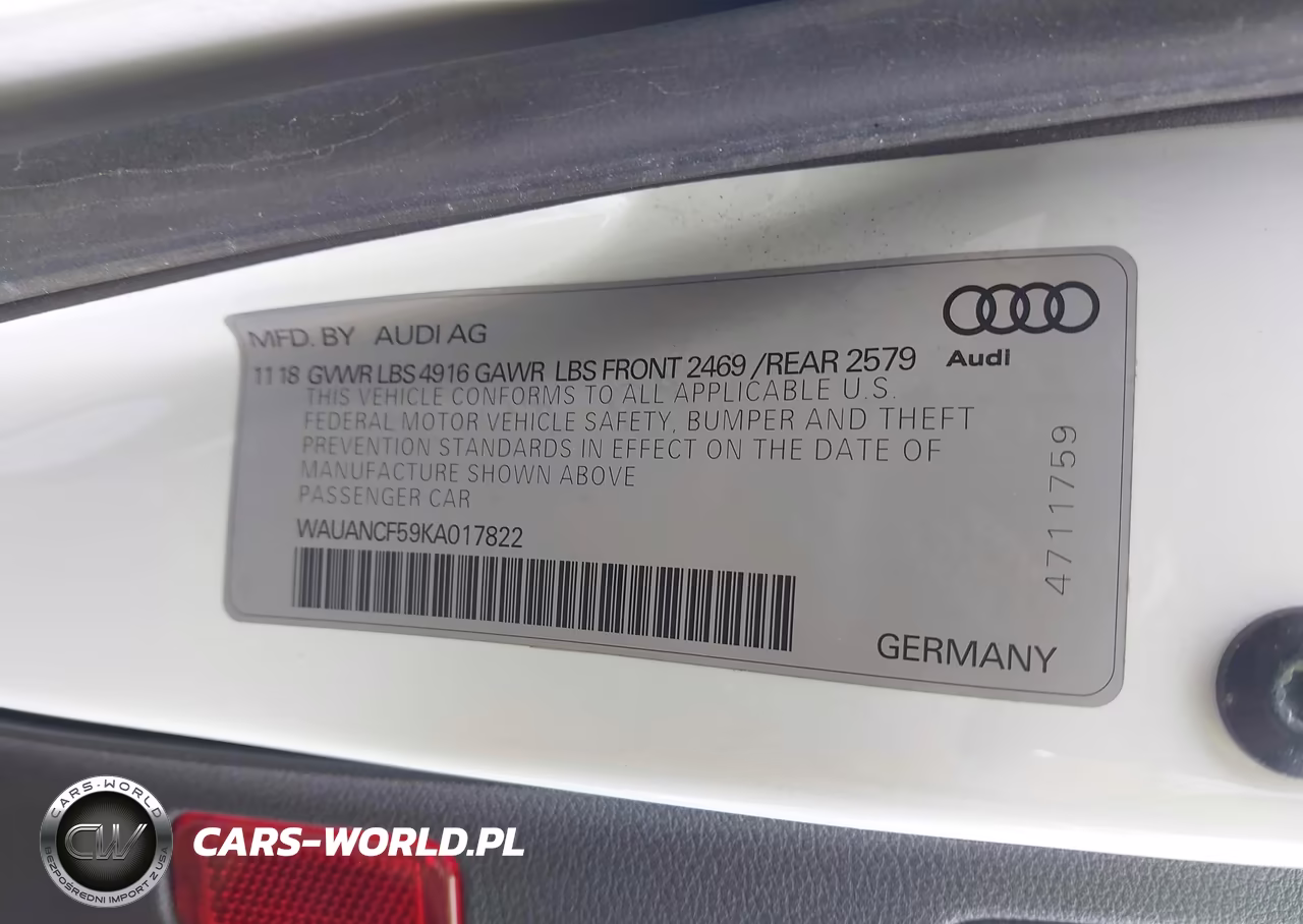2019 Audi A5 45 Premium VIN:WAUANCF59KA017822 - 9