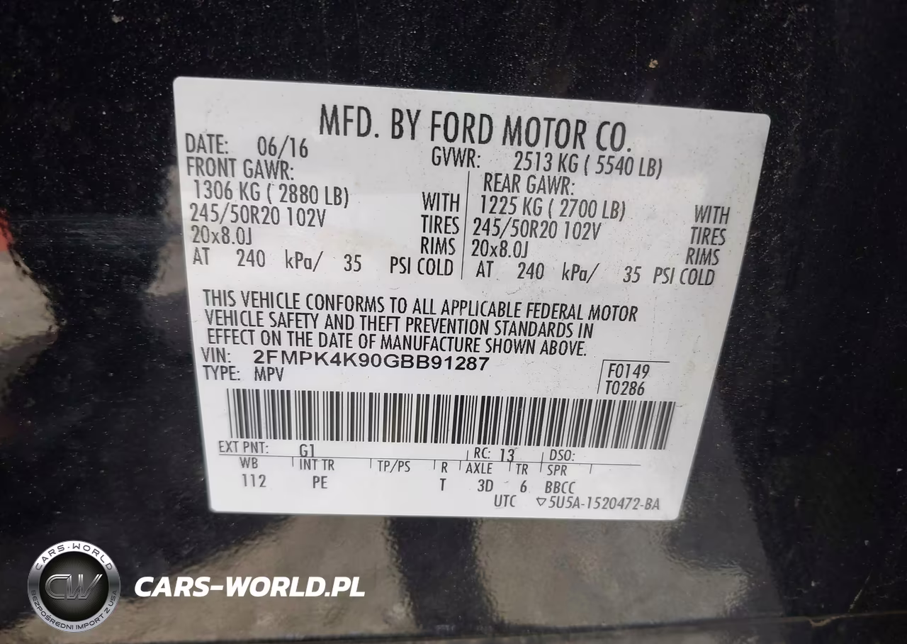 2016 Ford Edge Titanium VIN:2FMPK4K90GBB91287 - 9