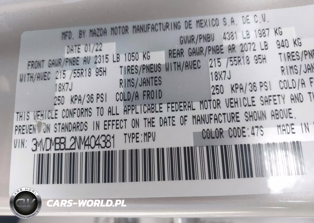 2022 Mazda Cx-30 Select VIN:3MVDMBBL2NM404381 - 9