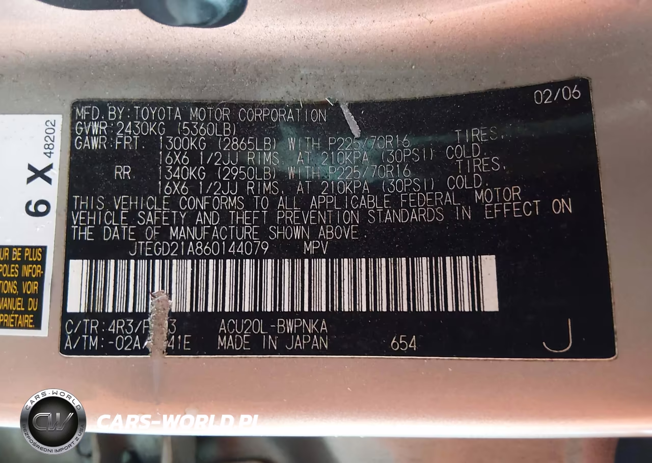 2006 Toyota Highlander VIN:JTEGD21A860144079 - 9