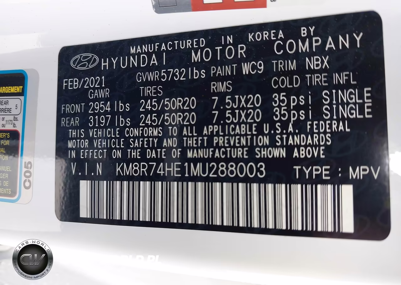 2021 Hyundai Palisade Calligraphy VIN:KM8R74HE1MU288003 - 9