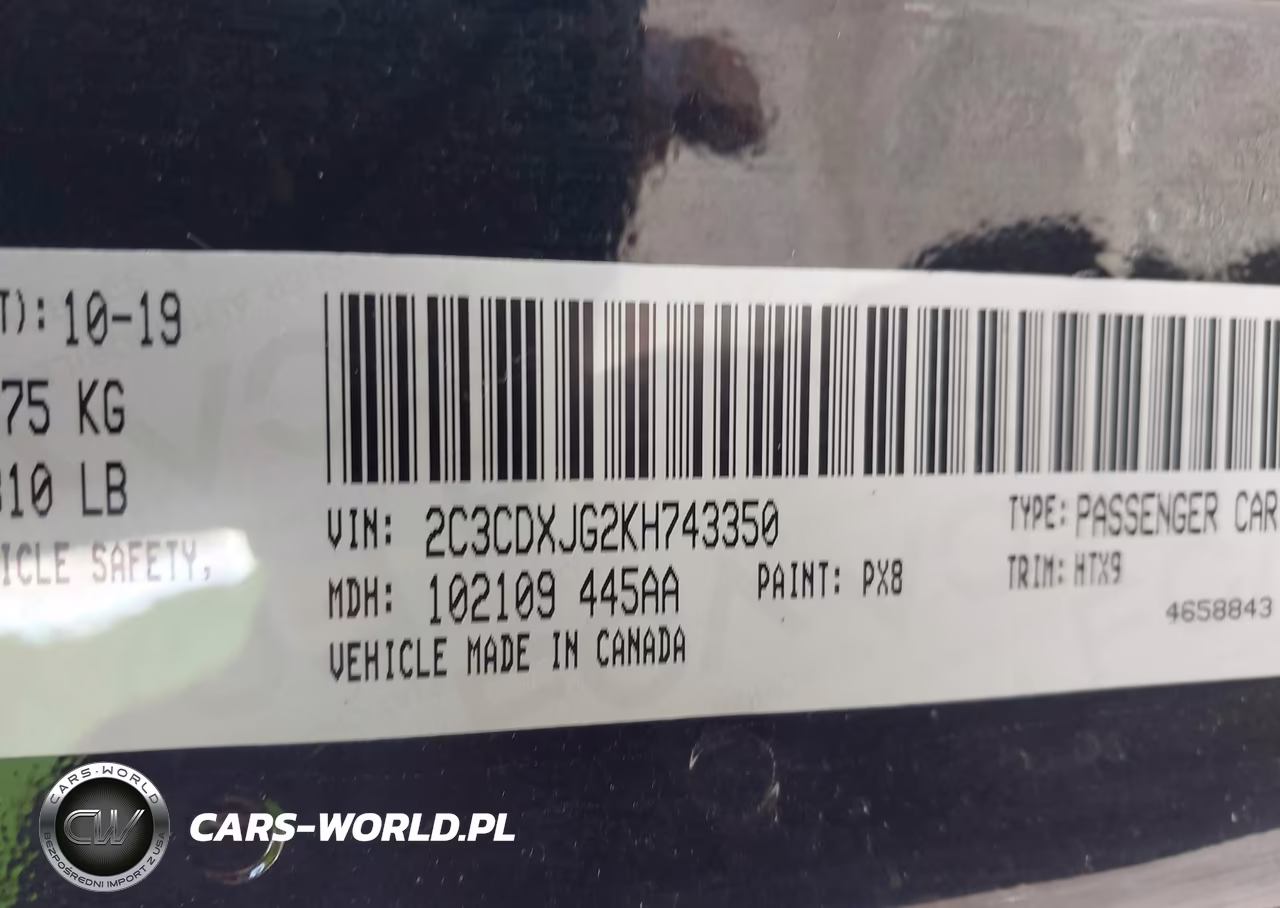 2019 Dodge Charger Sxt Awd VIN:2C3CDXJG2KH743350 - 9