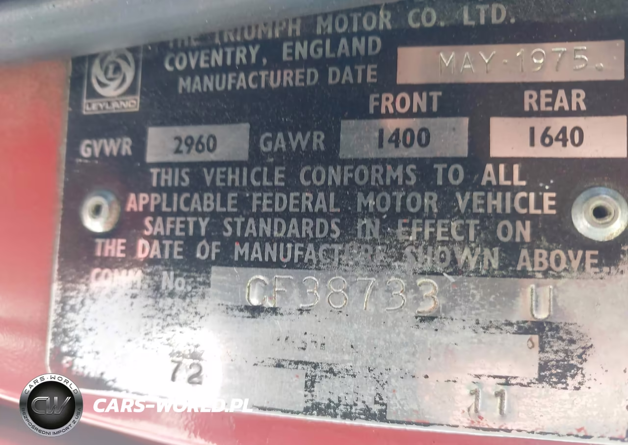 1975 Triumph Tr6 VIN:CF38733U - 9