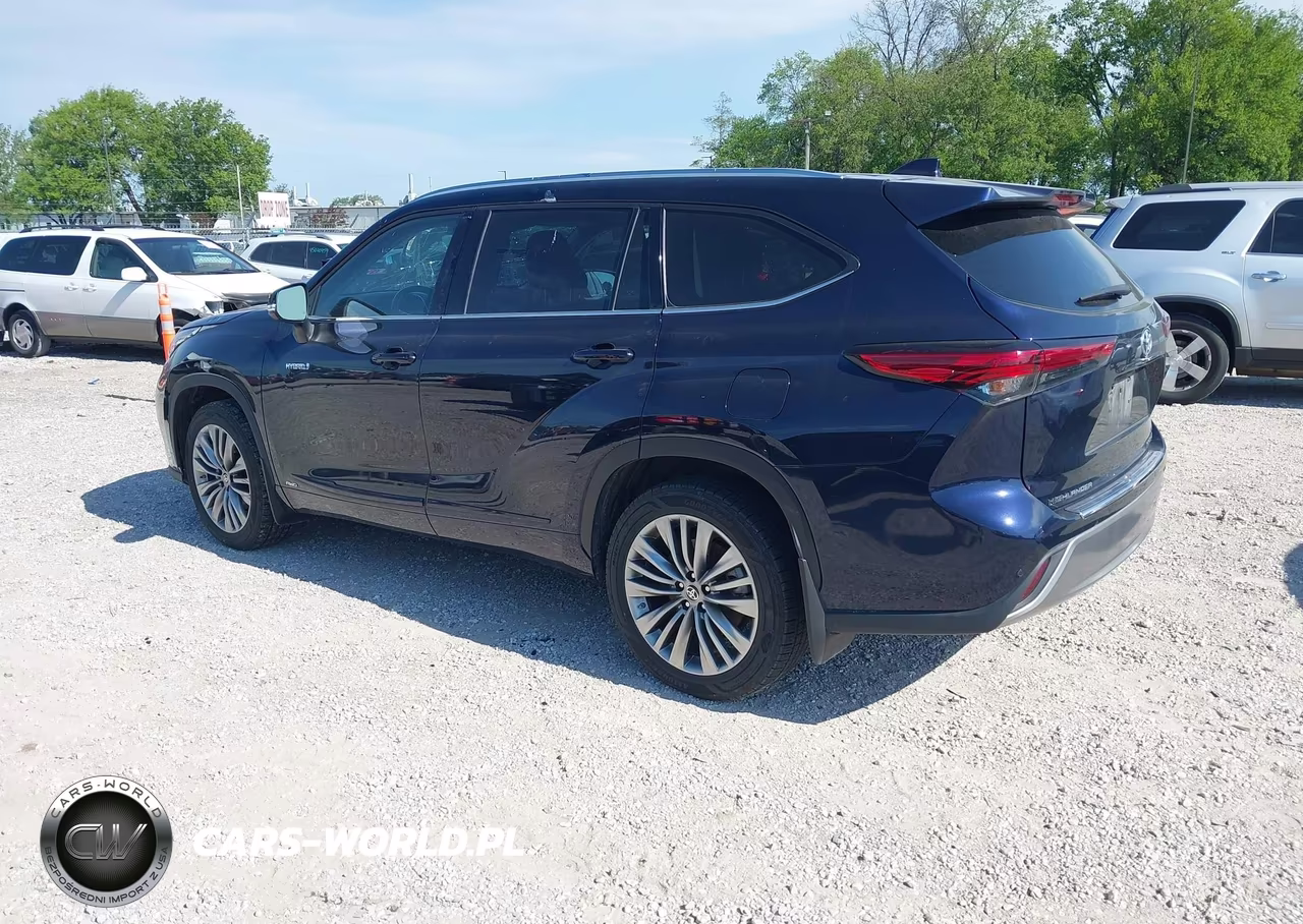 2021 Toyota Highlander Hybrid Platinum VIN:5TDEBRCH9MS031854 - 3