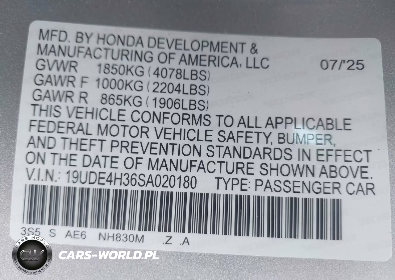 2025 Acura Integra A-Spec VIN:19UDE4H36SA020180 - 9