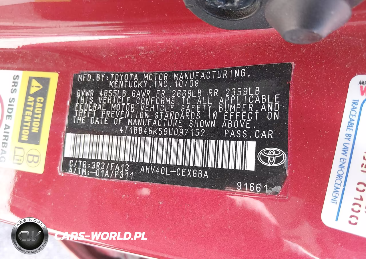 2009 Toyota Camry Hybrid VIN:4T1BB46K59U097152 - 9