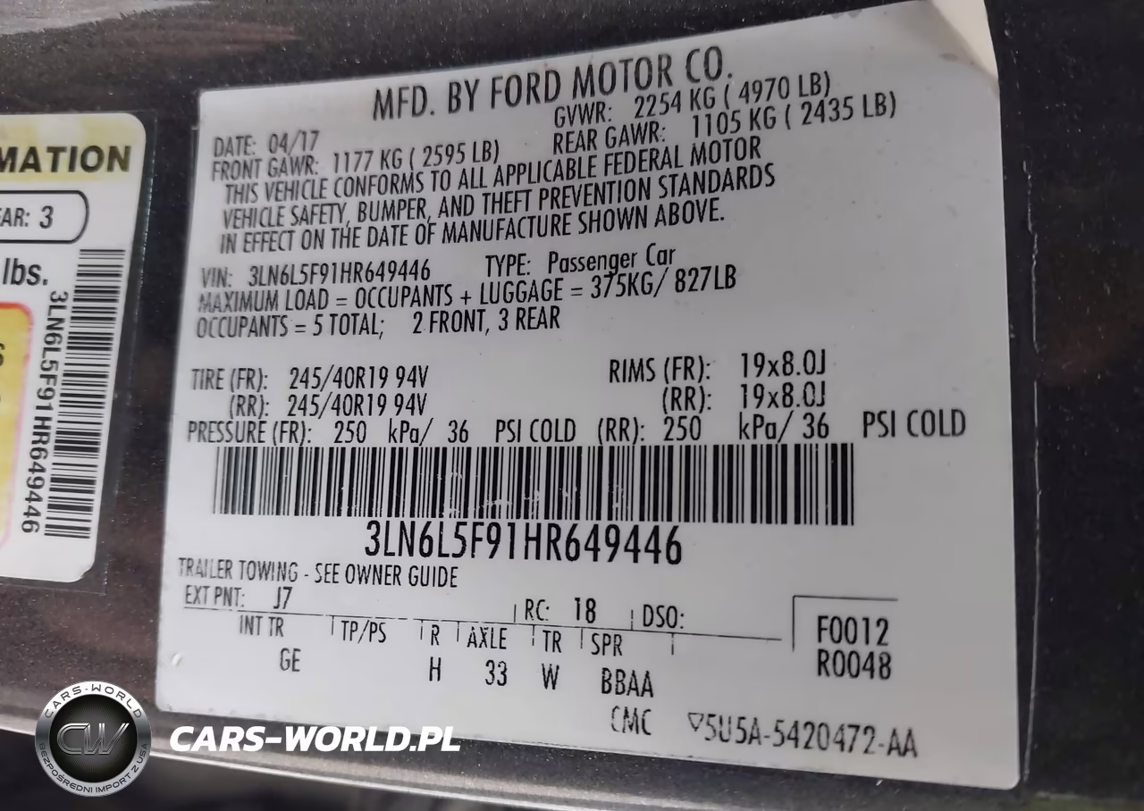 2017 Lincoln Mkz Reserve VIN:3LN6L5F91HR649446 - 9